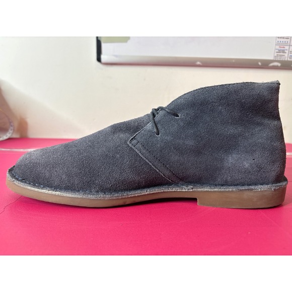 J. Crew Mens Charcoal Gray Suede Lace‎ Up Chukka Desert Boots Sz 11 Preppy Soft main image 6